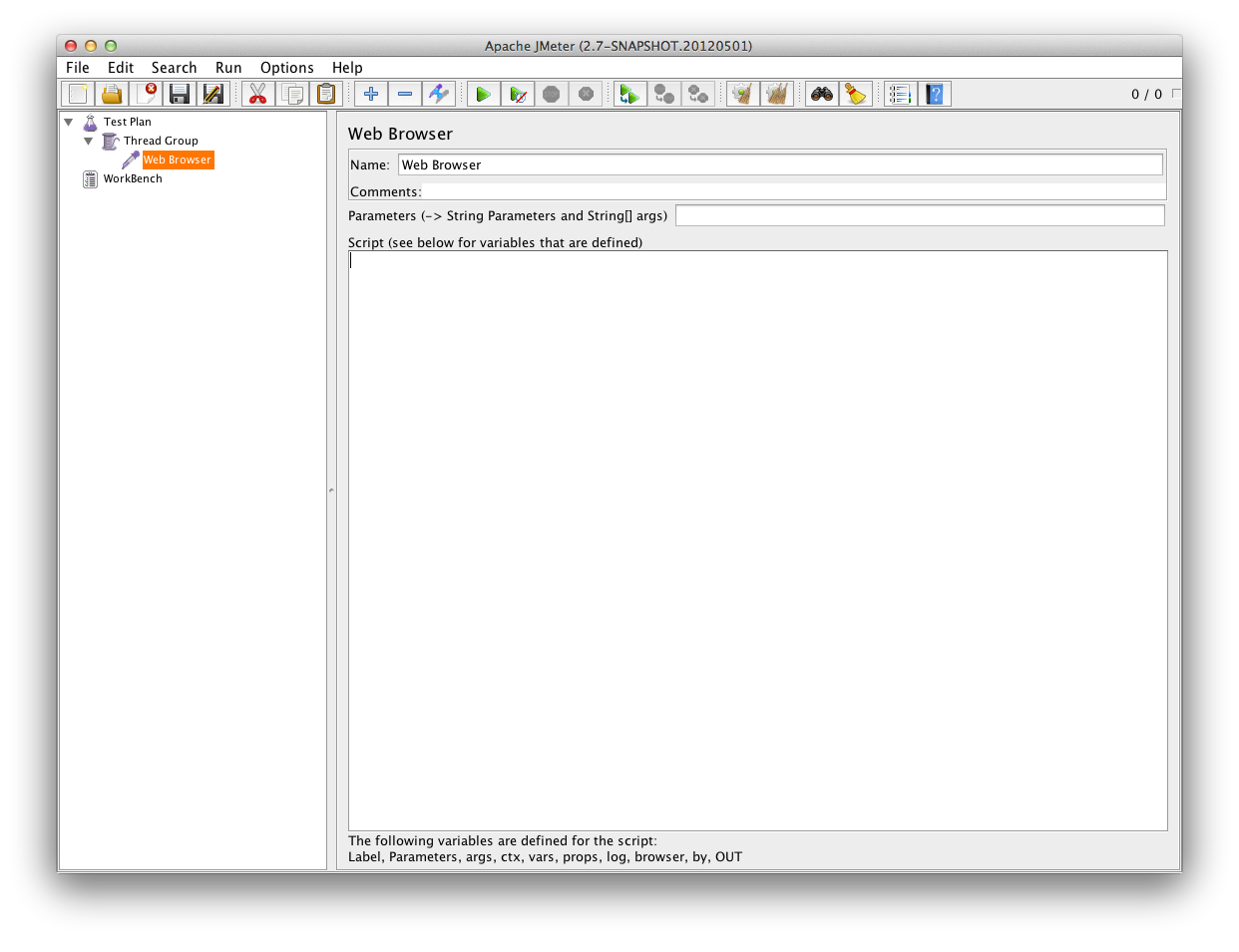 JMeter Web Sampler Display