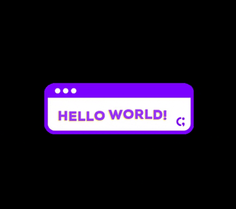 a window that says Hello World