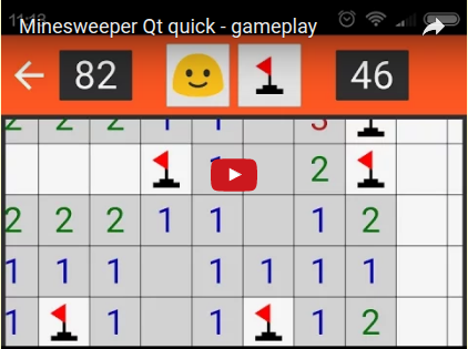 Minesweeper Qt quick gameplay