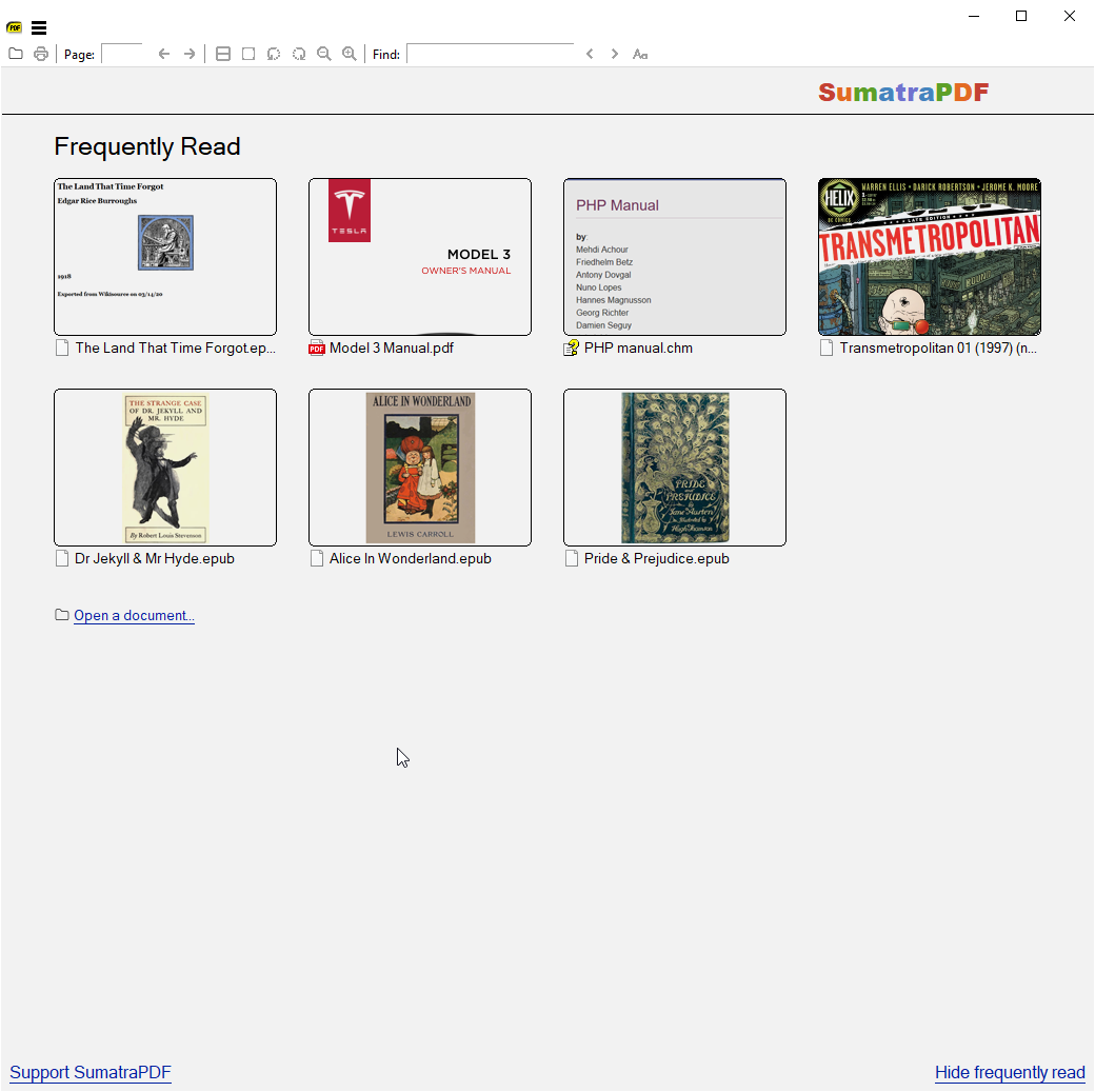 SumatraPDF screenshot