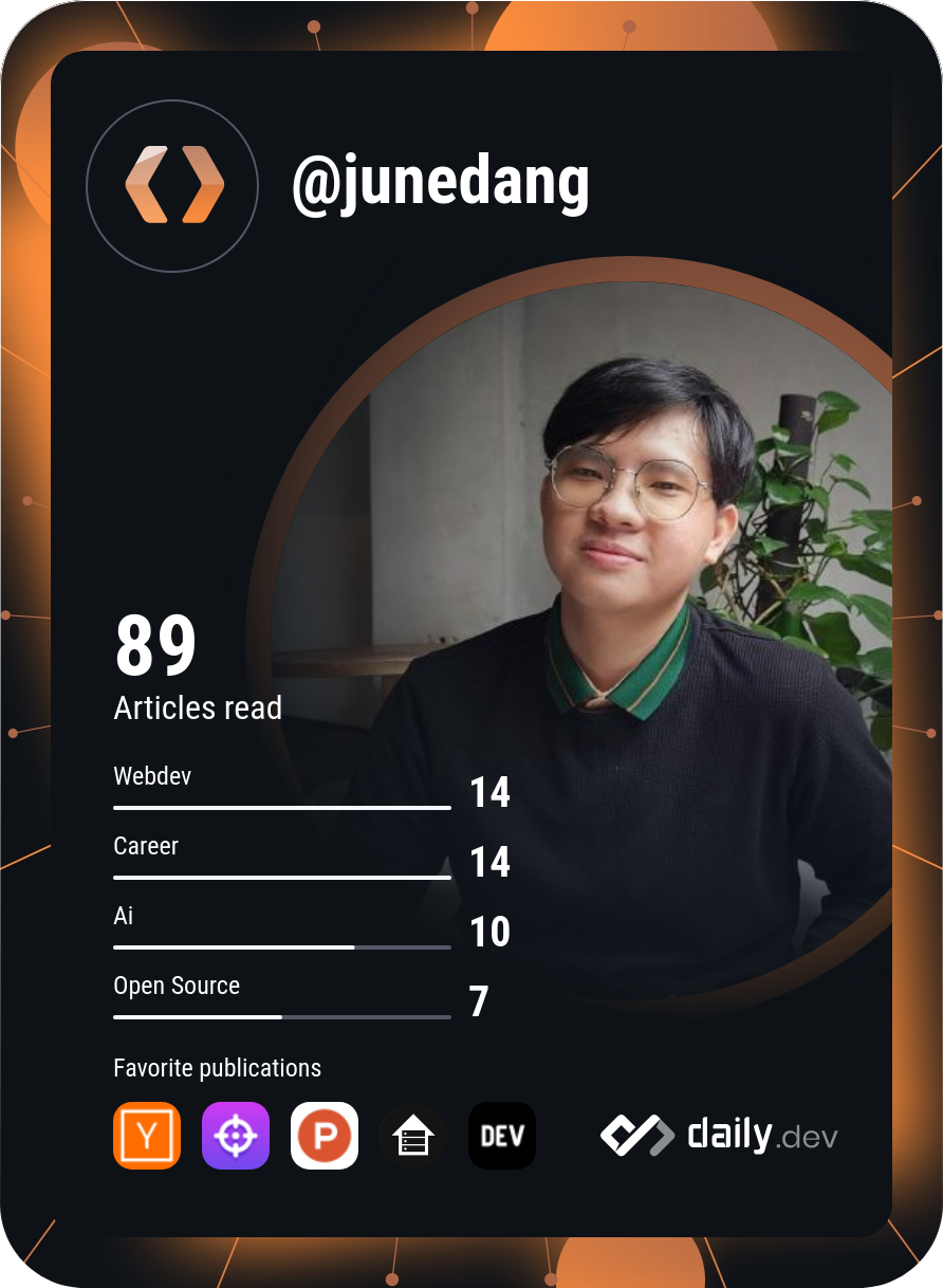 June Dang's Dev Card