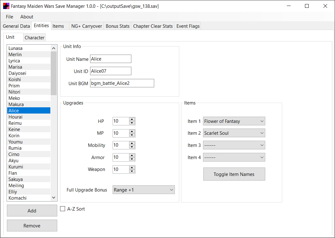 1.0.0 Unit Editor