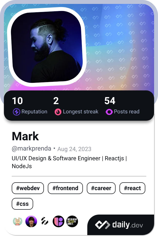 Mark's Dev Card