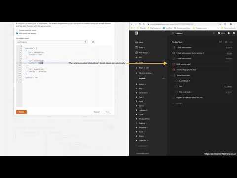 Todoist sorting project tasks in AWS Lambda