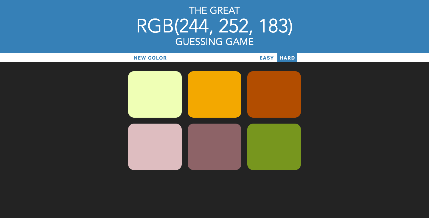 Screenshot of RGB Game