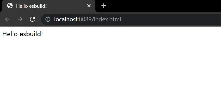 Hello esbuild