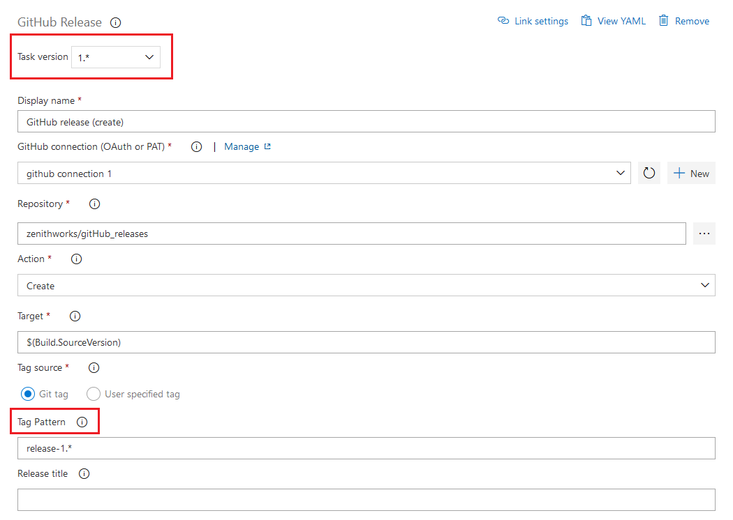 GitHub release task enhancements