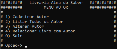 Imagem menu autor