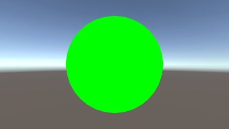 Renderizando a esfera corretamente e com a cor verde