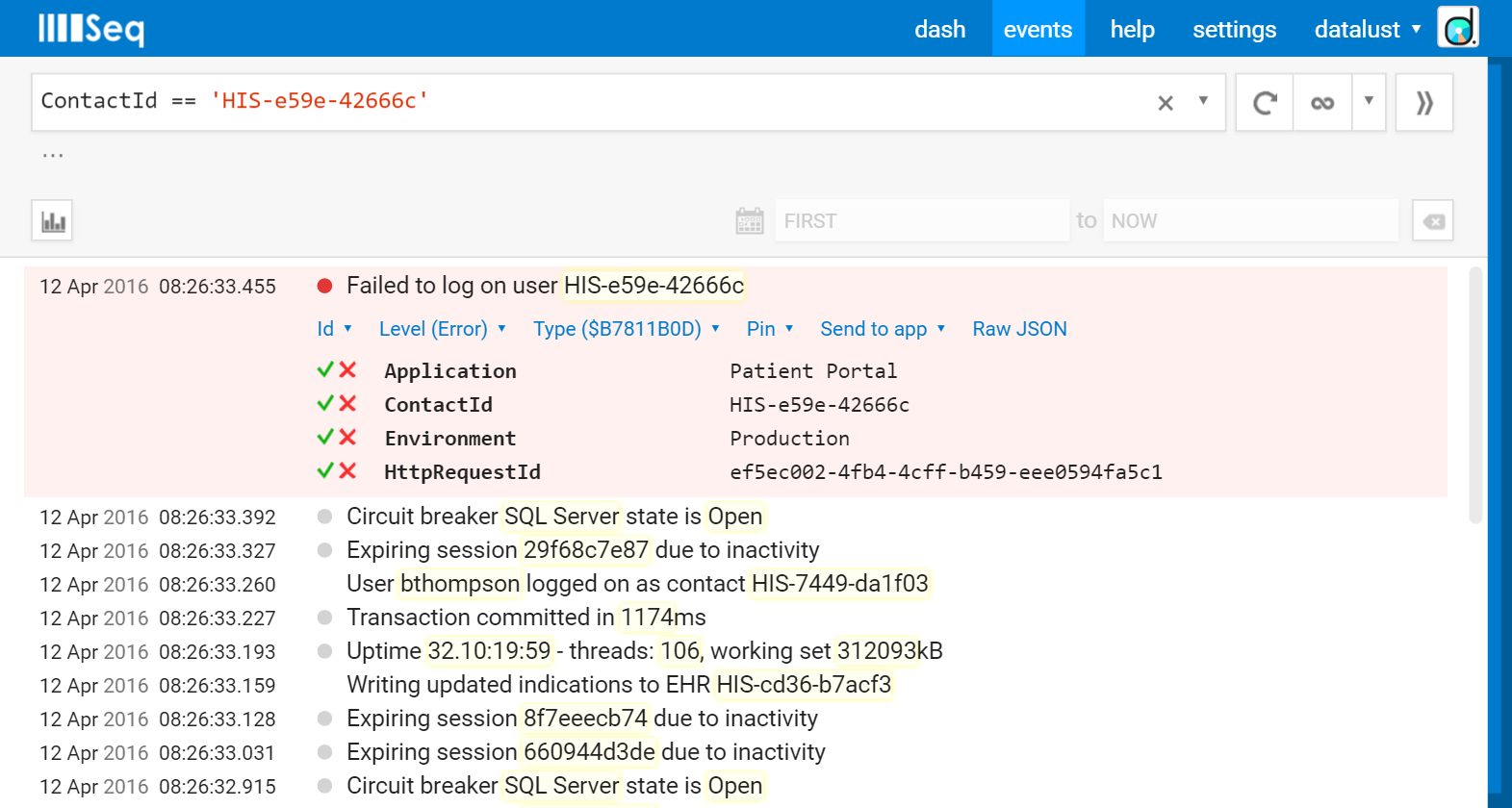 Query in Seq