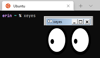 xeyes working from wsl!