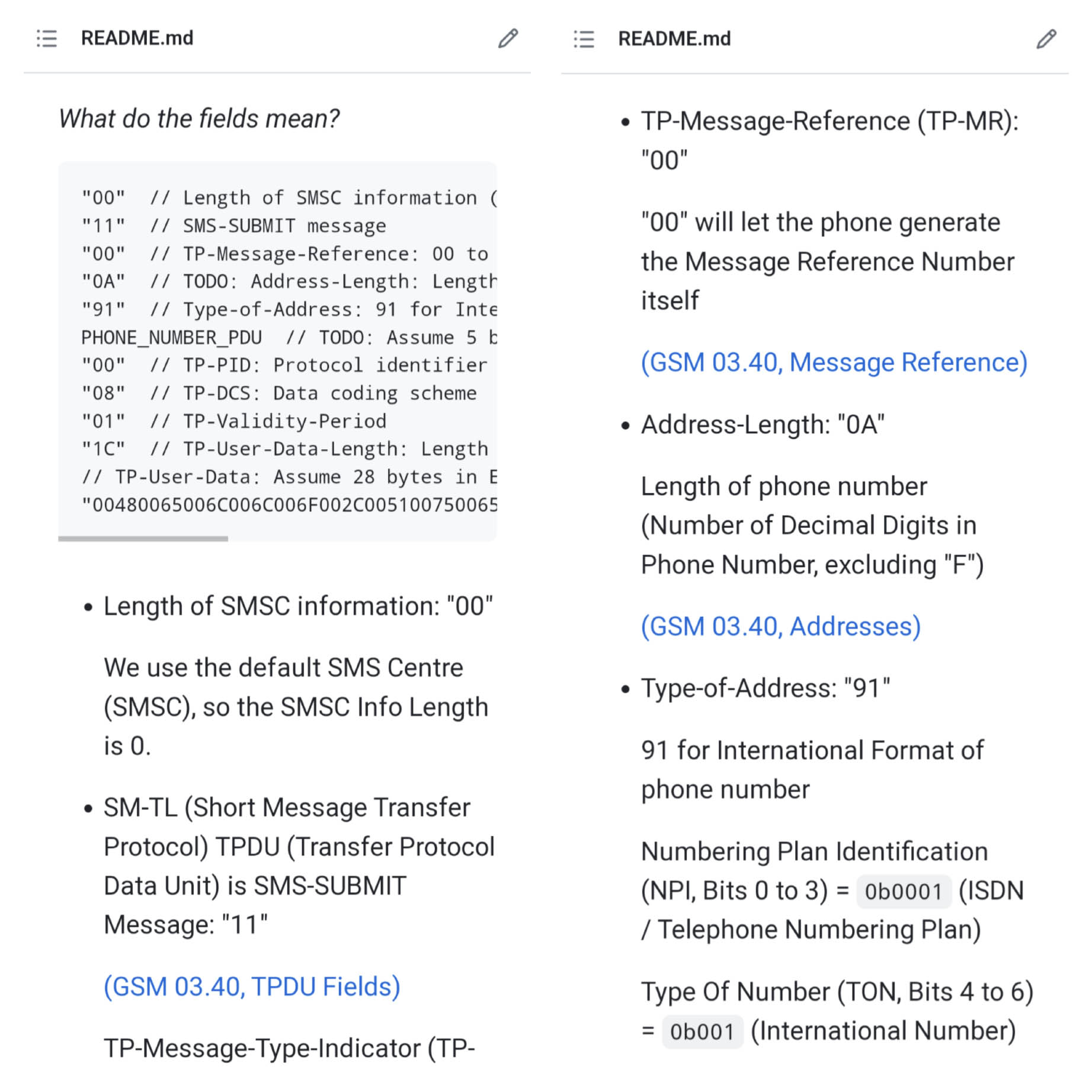 Send SMS in PDU Mode