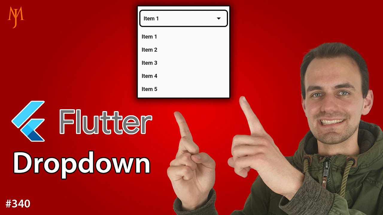 Flutter Tutorial - Create Simple Dropdown Menu Item List [2021] DropdownButton YouTube video