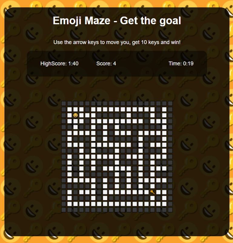 Gameplay in Emoji Maze