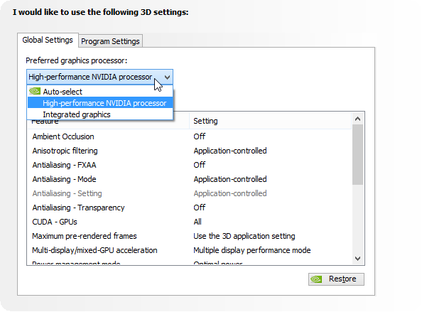 Choosing Nvidia card