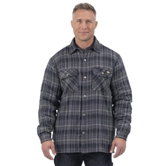 dickies-mens-high-pile-fleece-lined-flannel-shirt-jacket-charcoal-black-ombre-plaid-size-3xl-tj210-1