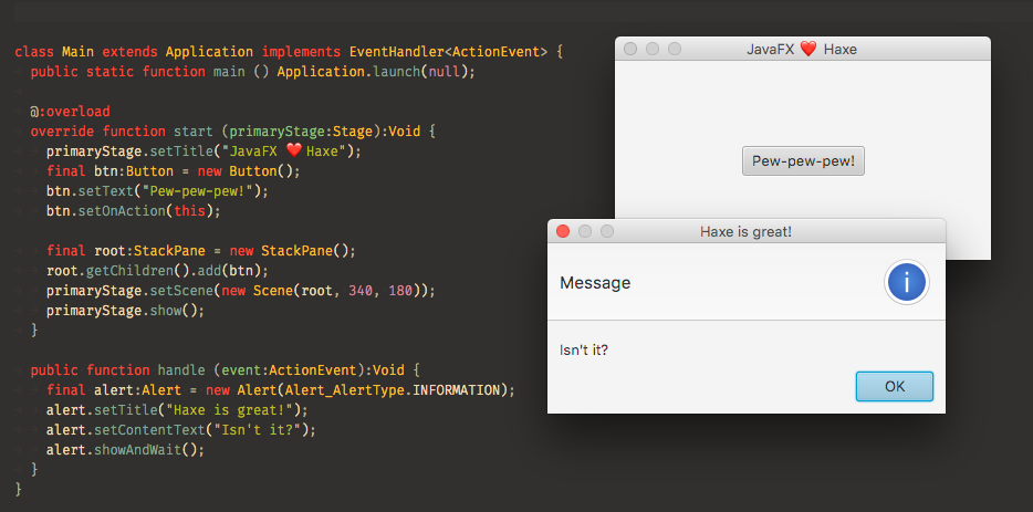 Image of JavaFX + Haxe