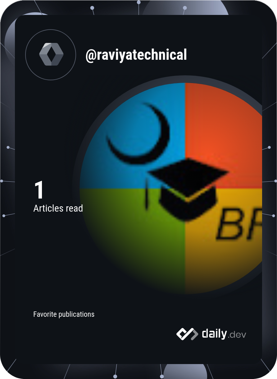 Raviya Technical's Dev Card