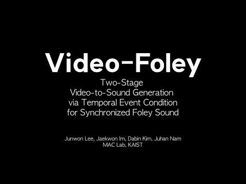 Video-Foley Demo Video