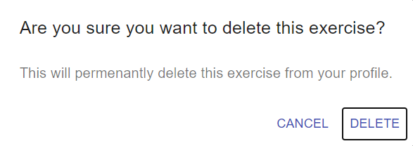 delete exercise
