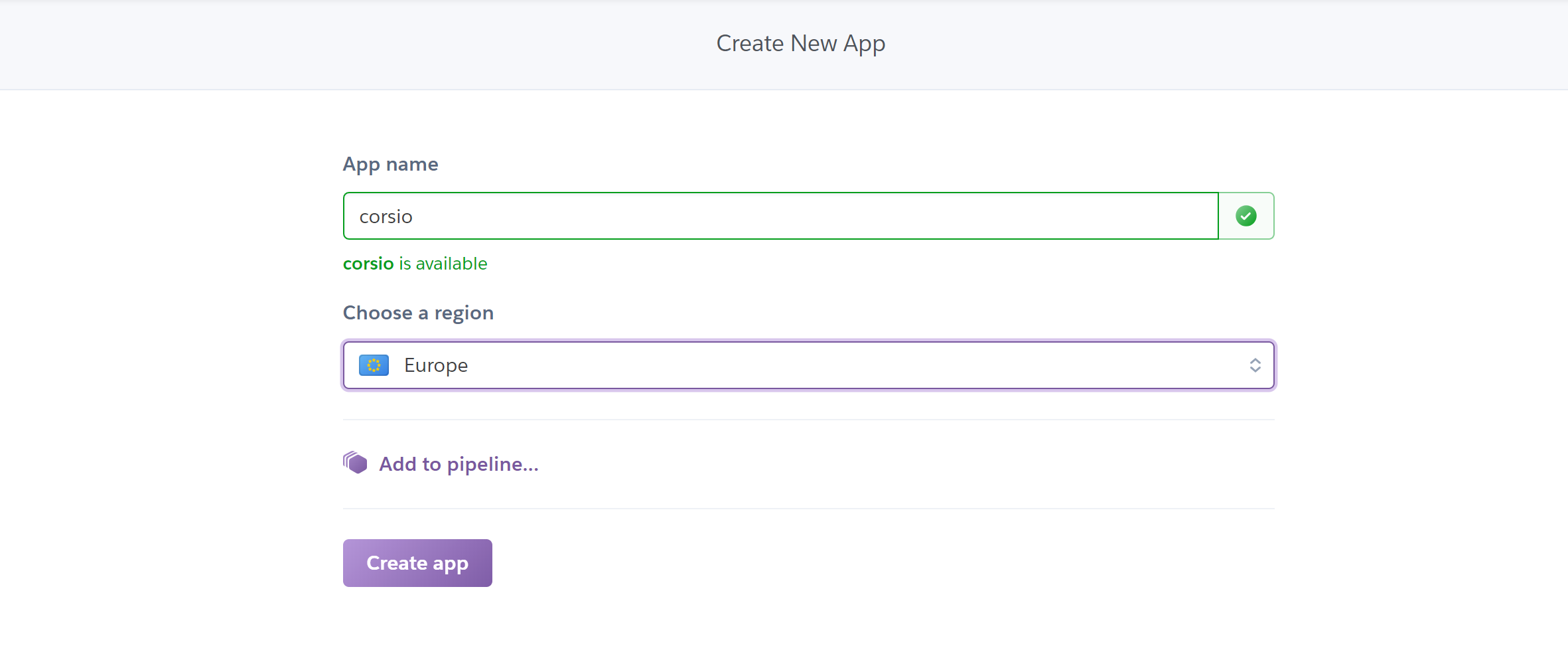 Create App Form