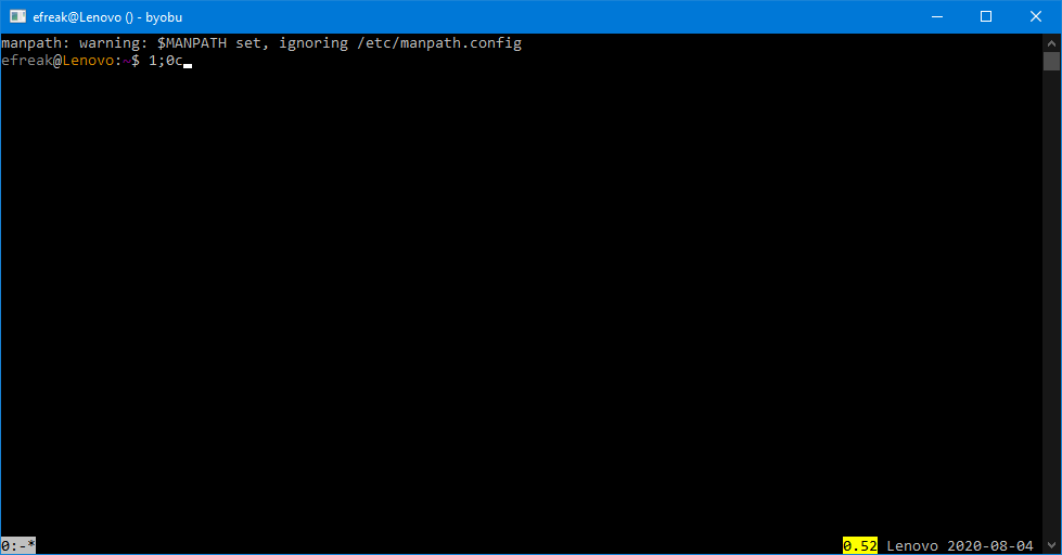 Running on my laptop in WSL