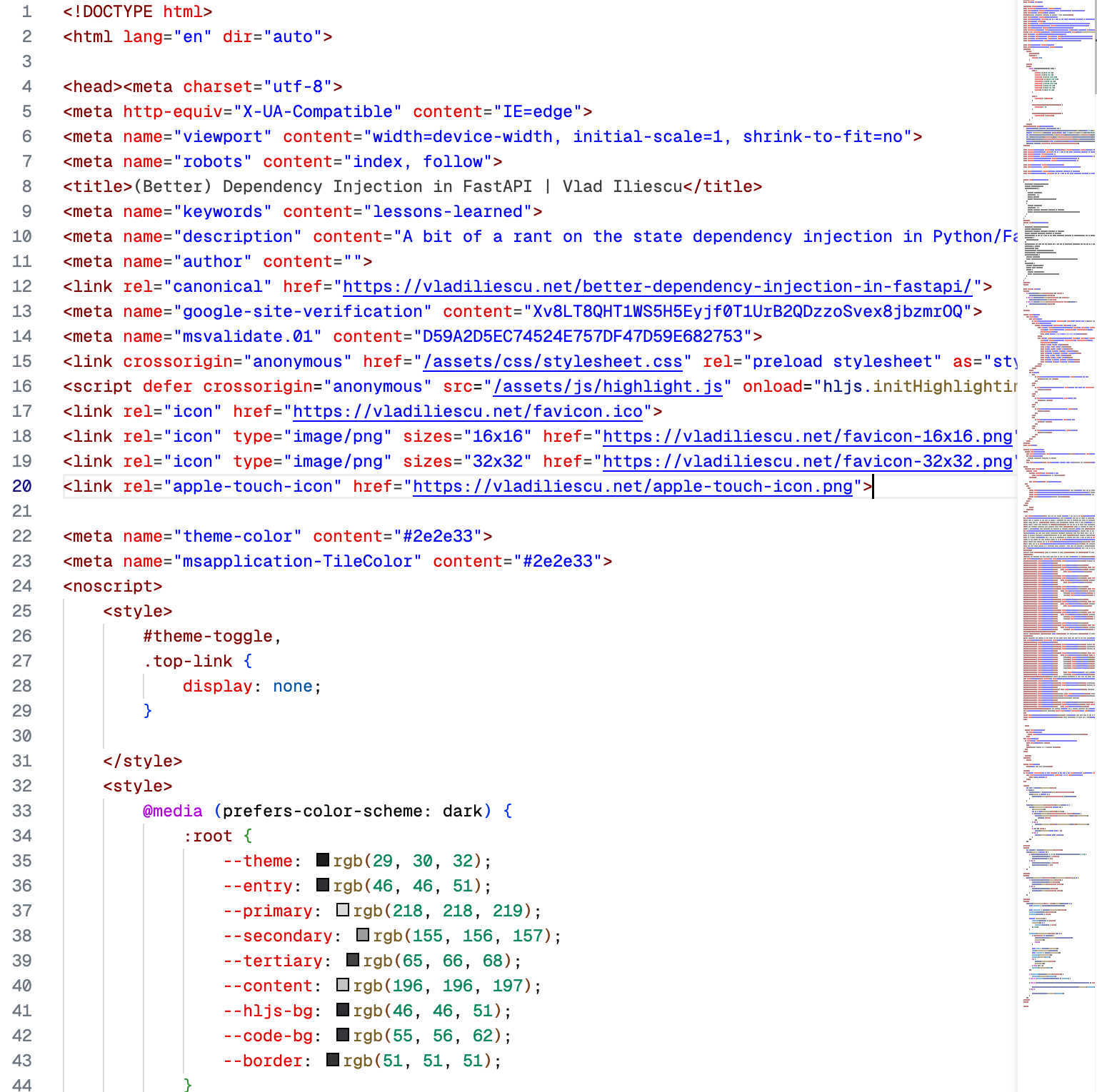 Raw html