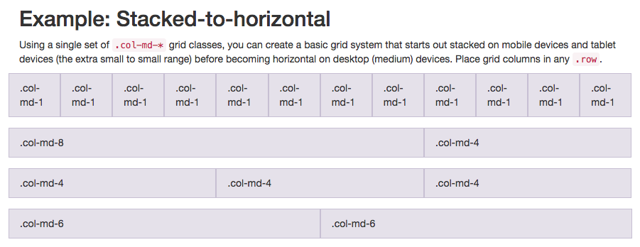 Bootstrap 12 column grid layout