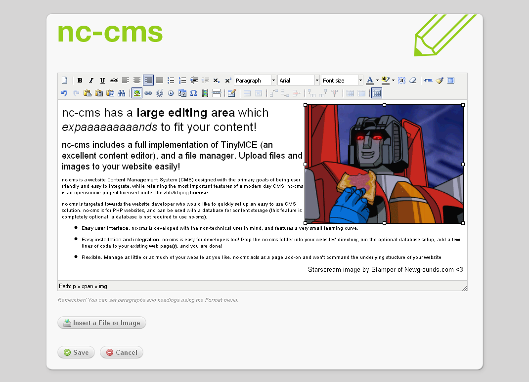 nc-cms Screenshot 3