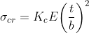 Panel Buckling Equation