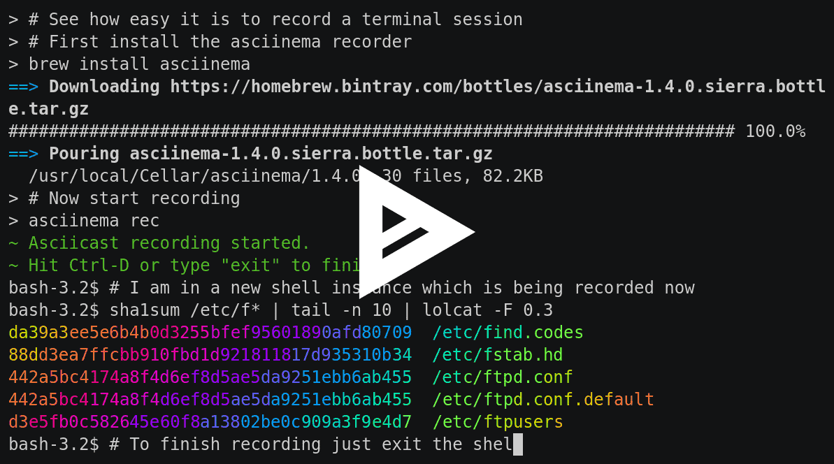asciicast
