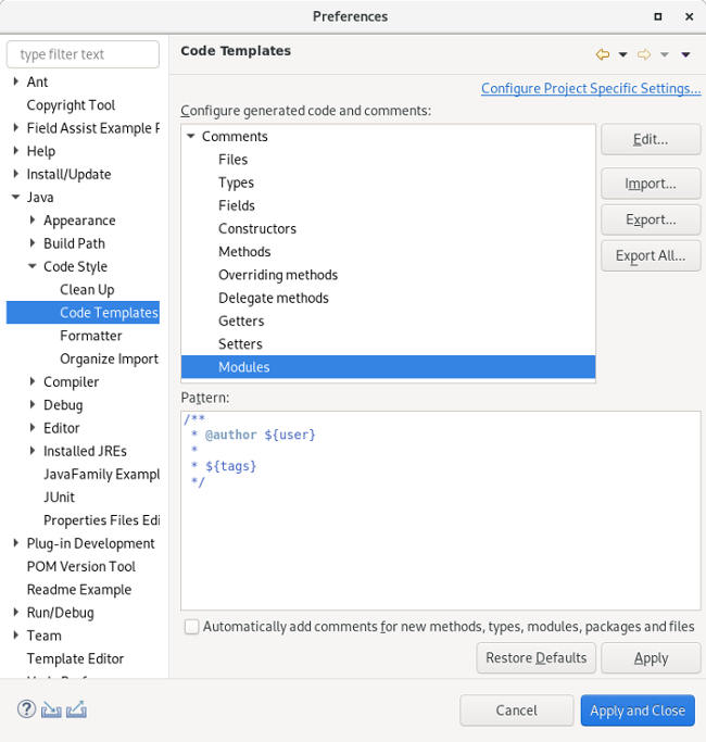 modulejavadocprefs