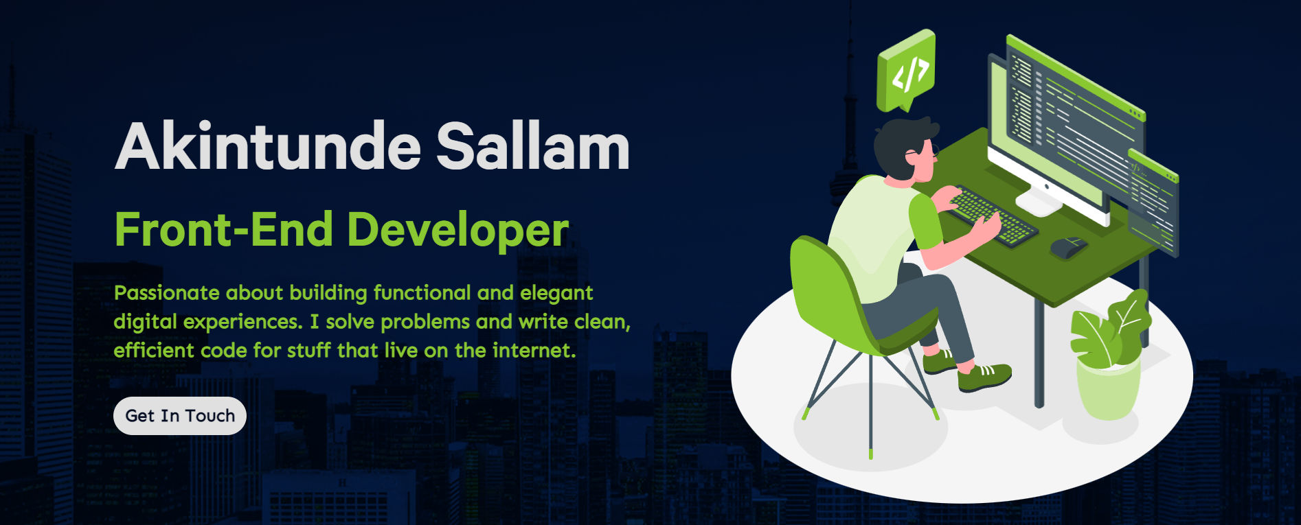 Akintunde Sallam. Front-End Developer