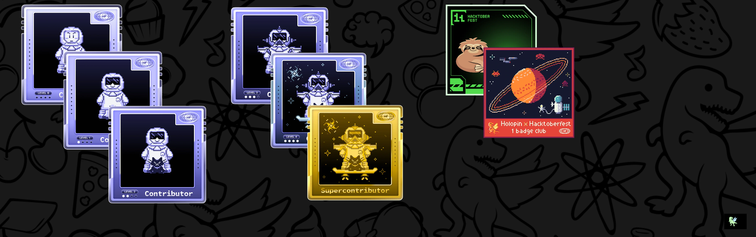 An image of @aryangusain's Holopin badges, which is a link to view their full Holopin profile