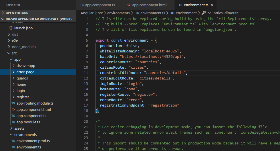 Image of environment.ts file