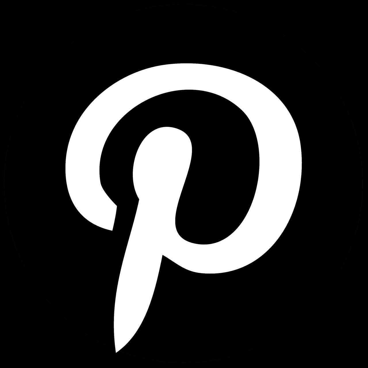 Pinterest Logo Black