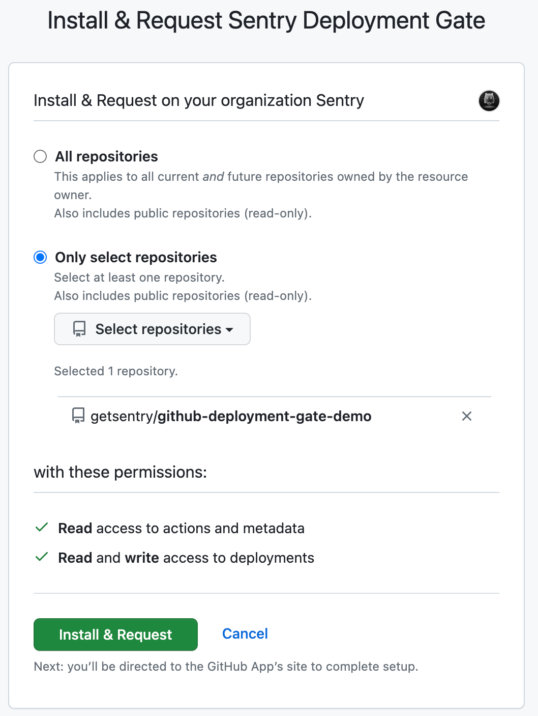 Select repositories