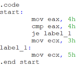 Opaque predicate assembly source code