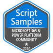 Script Samples - Microsoft 365 & Power Platform Community 2023