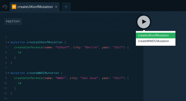 GraphQL playground
