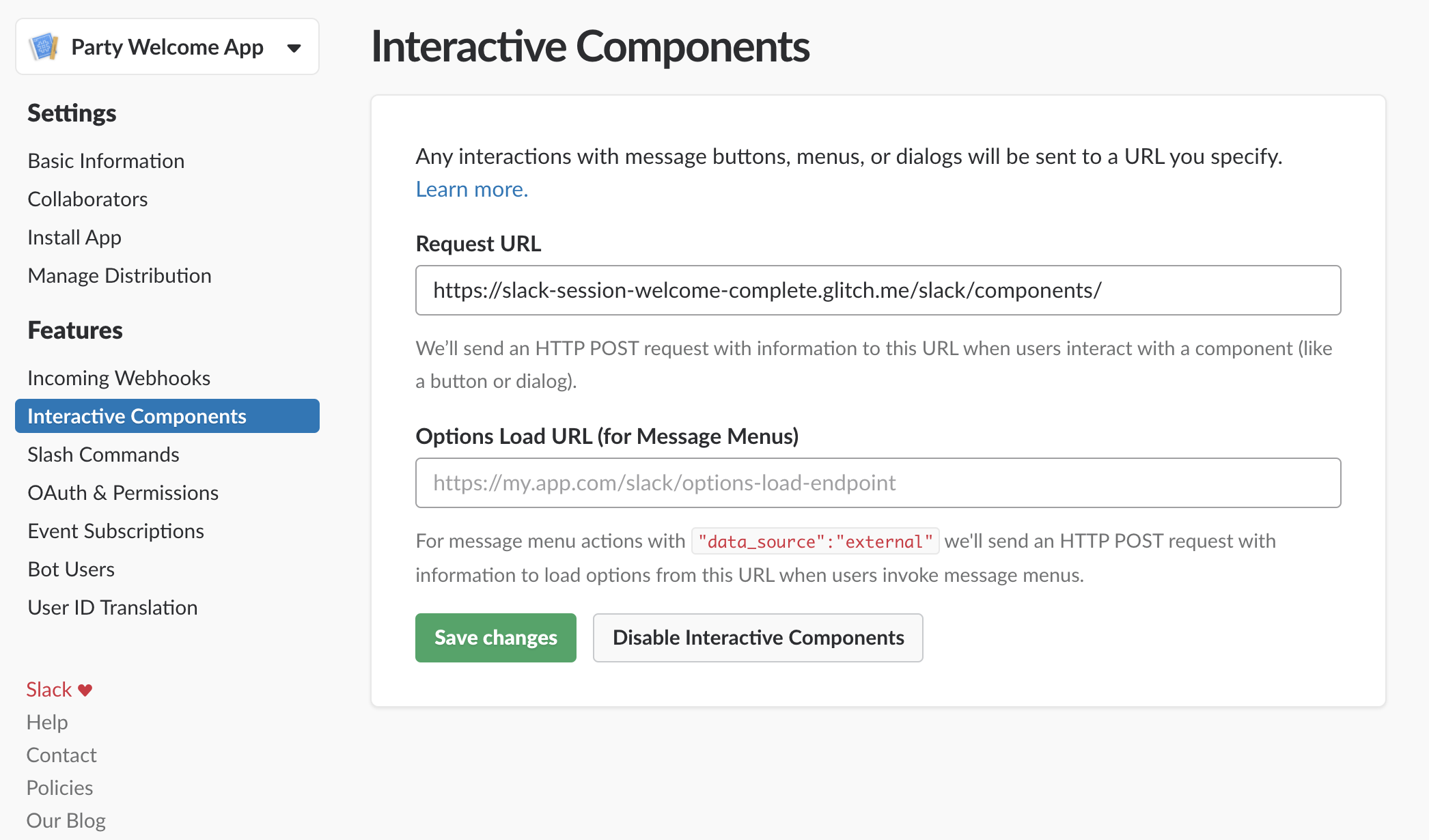 Interactive Components