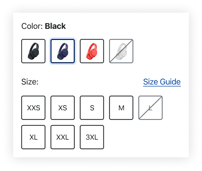 SkuSelector component