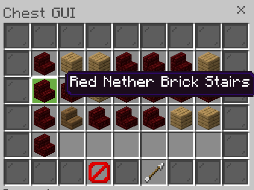 gui screen that shows a players ender chest