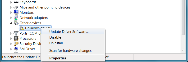 Update the driver software