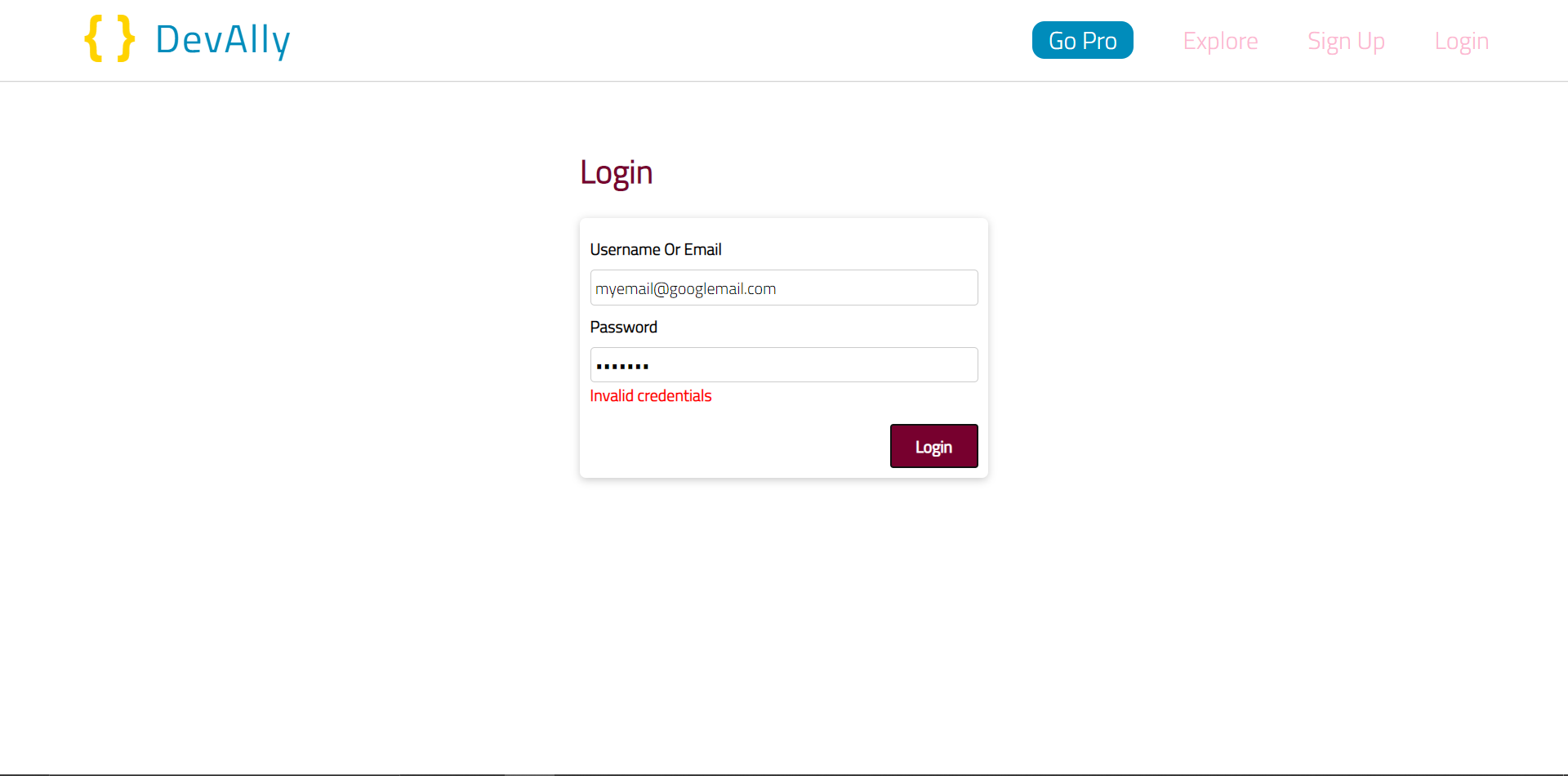 Login Page