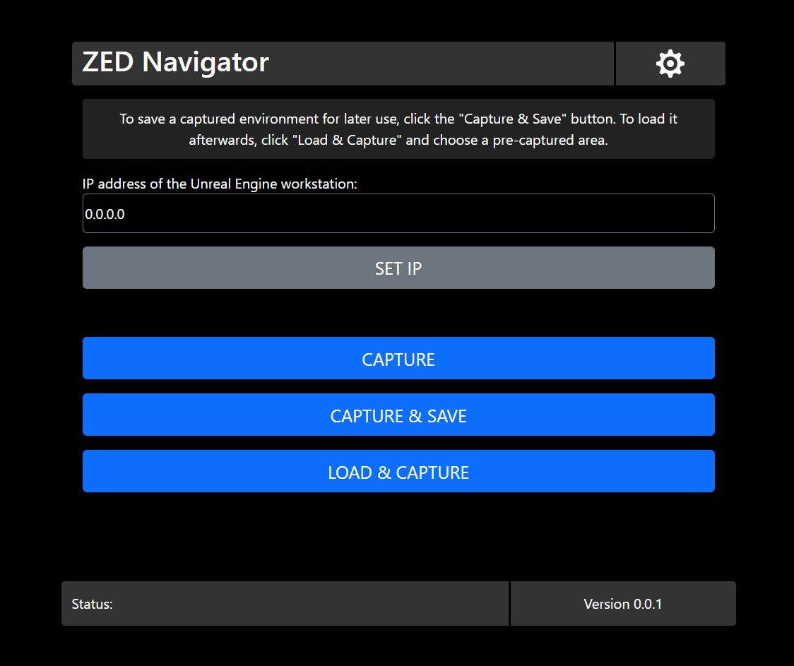 ZED Navigator Web Interface