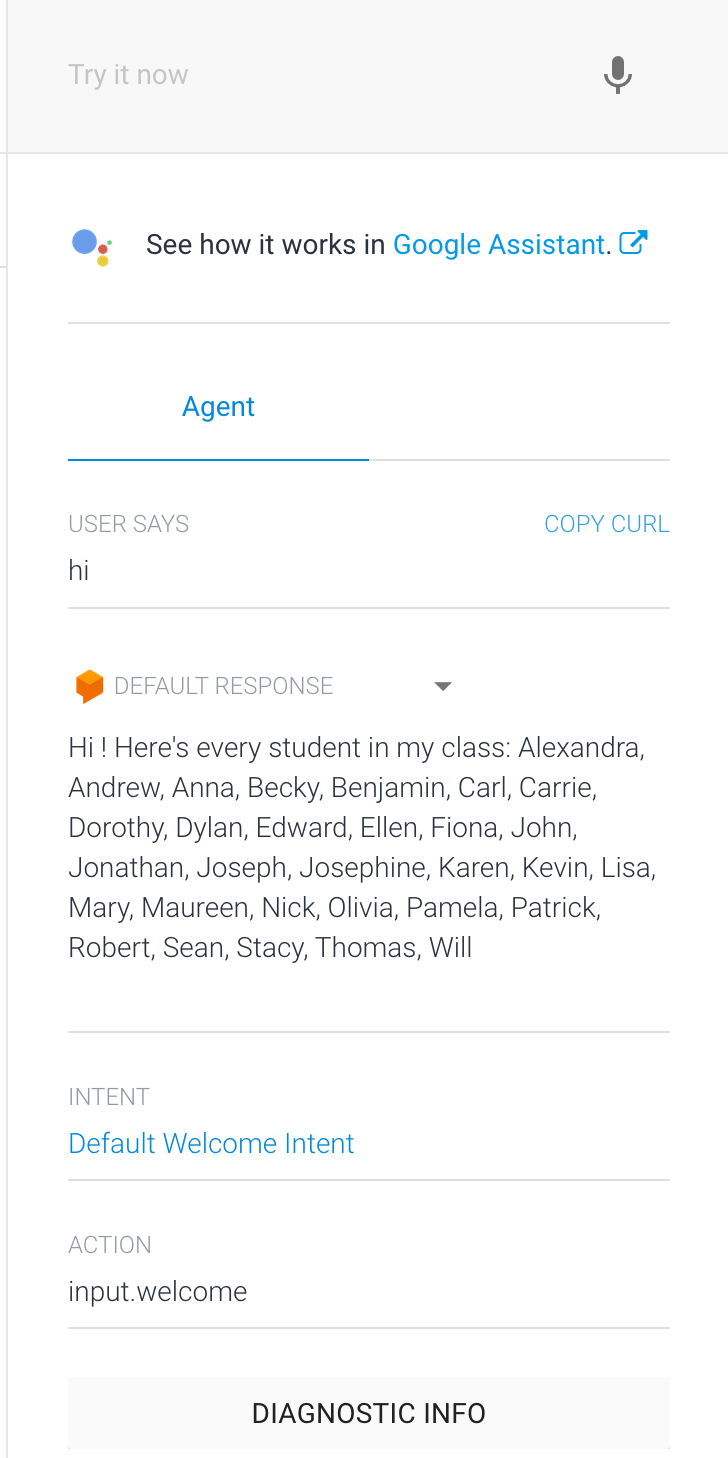 Hi ! Here's every student in my class: Alexandra, Andrew, Anna, Becky, Benjamin, Carl, Carrie, Dorothy, Dylan, Edward, Ellen, Fiona, John, Jonathan, Joseph, Josephine, Karen, Kevin, Lisa, Mary, Maureen, Nick, Olivia, Pamela, Patrick, Robert, Sean, Stacy, Thomas, Will