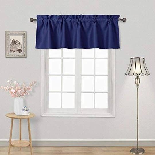 dwcn-solid-rod-pocket-navy-blue-valance-curtains-blackout-tier-valance-52x18-inch-long-1-panel-kitch-1
