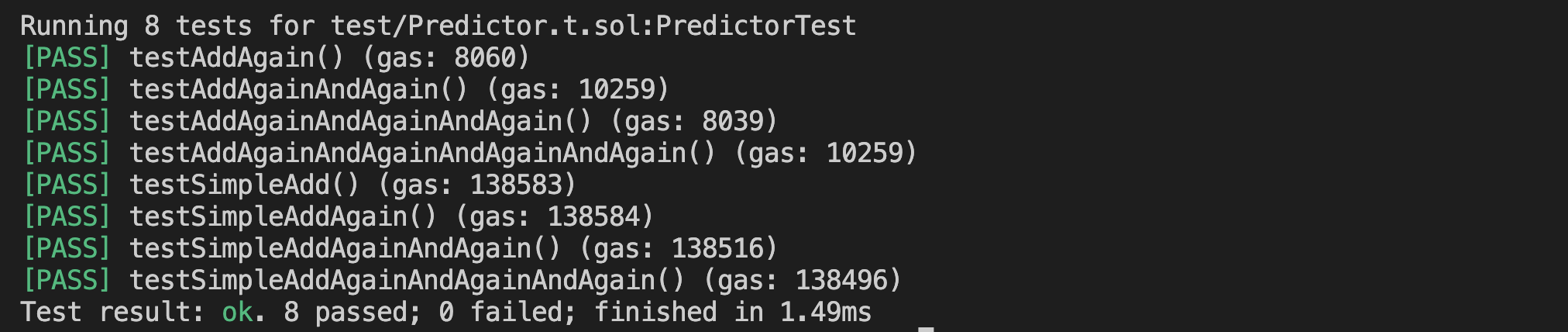 Gas Snapshot Example