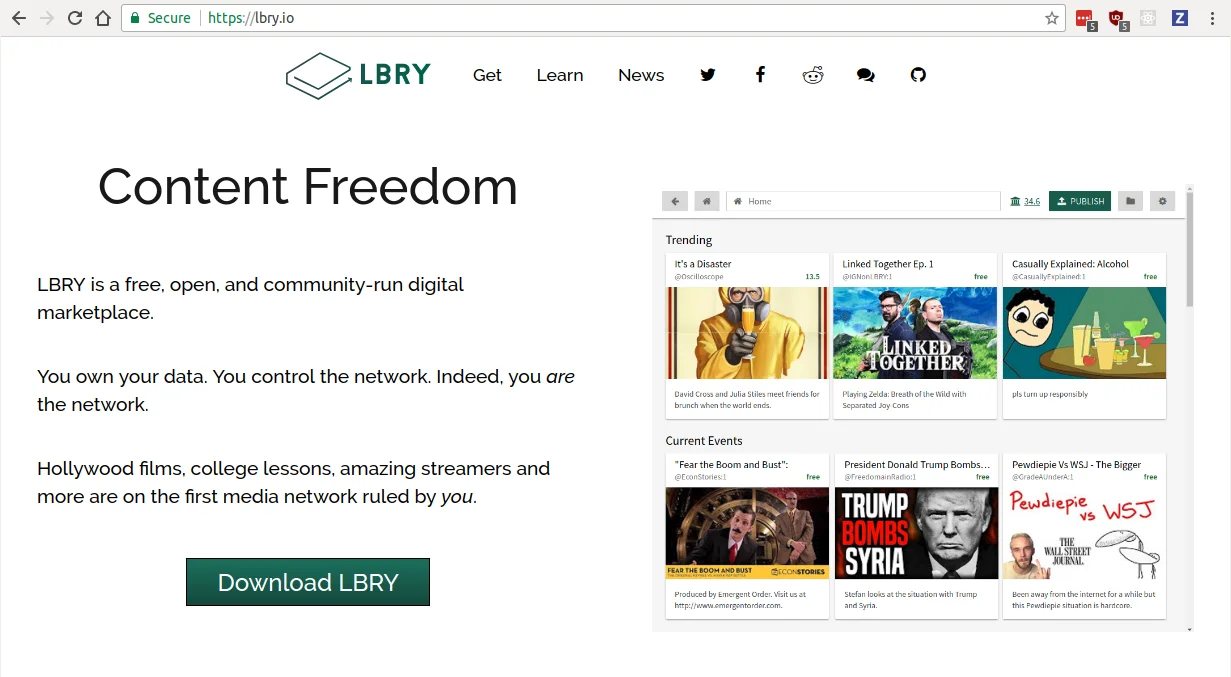 lbry.com screenshot